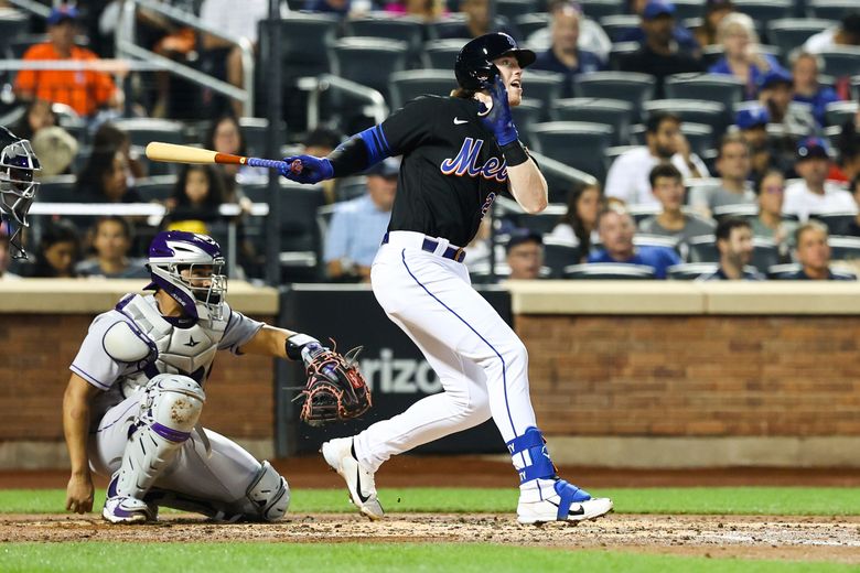 Brett Baty Homers in First Major League at-Bat for Mets - The New York Times