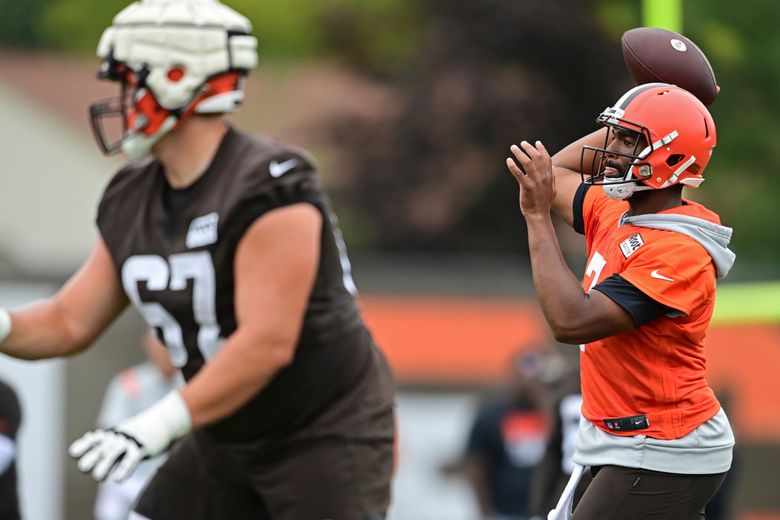 Browns quarterback Jacoby Brissett is settled in as the team's starting  quarterback -- for a little while at least 