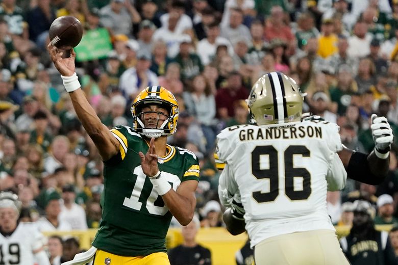Olave has 20-yard TD catch in Saints' 20-10 loss to Packers