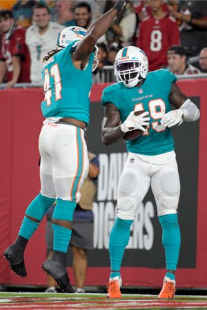 Miami Dolphins cornerback Trill Williams (6) in action during an