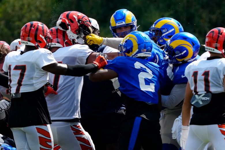 Rams and Bengals get into multiple scuffles during Thursday's practice