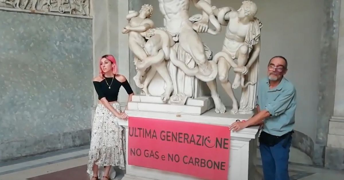 Climate protesters target the Vatican’s Laocoon statue Climate protesters target the Vatican’s Laocoon statue