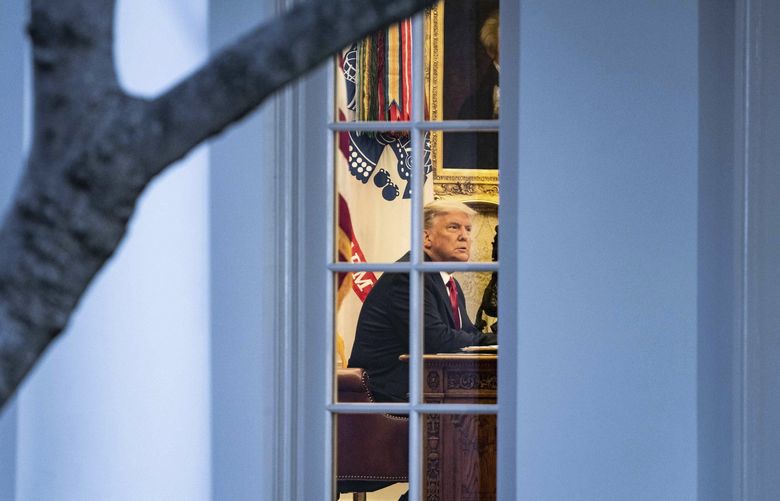 FILE – President Donald Trump in the Oval Office of the White House in Washington, Nov. 13, 2020. Trump’s appetite for sensitive information is now at the heart of the criminal investigation into his handling of hundreds of classified documents he kept at his Florida home after leaving office. (Anna Moneymaker/The New York Times) XNYT200 XNYT200