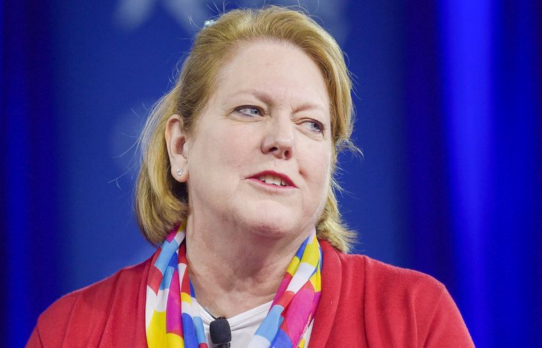 FILE – Virginia â€˜Ginniâ€™ Thomas, wife of Supreme Court Justice Clarence Thomas and a special correspondent for The Daily Caller, speaks at the Conservative Political Action Conference (CPAC) in Oxon Hill, Md., Feb. 23, 2017. Reports that Ginni Thomas implored Donald Trumpâ€™s White House chief of staff to act to overturn the 2020 election results has put a spotlight on how justices decide whether to step aside from a case. (AP Photo/Susan Walsh, File) WX103 WX103