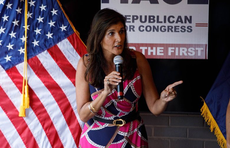 FILE — Former Gov. Nikki Haley of South Carolina, in Summerville, S.C., on June 12, 2022. President Joe Biden has taken pains to show that he understands there is a difference between what he calls extremist “MAGA Republicans” and other members of the Republican Party. (Logan R. Cyrus/The New York Times) XNYT162 XNYT162