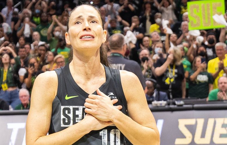 Sue Bird heads into the Storm locker room for the last time after Seattle lost 97-92 to Las Vegas in the Game 4 of the WNBA Semifinals. 221512
