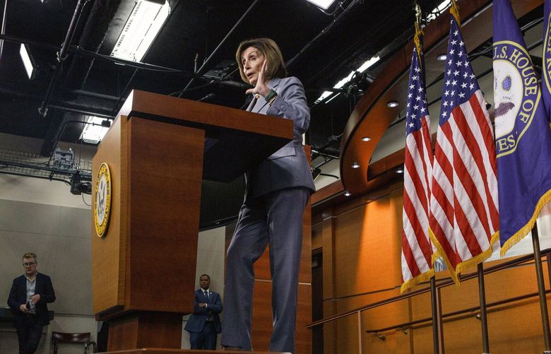 Speaker Nancy Pelosi (D-Calif.) speaks to reporters during her weekly press conference on Capitol Hill in Washington on Wednesday, Sept. 14, 2022. Pelosi said on Wednesday that Democrats would bring legislation to the House floor this month that would place new restrictions on the ability of lawmakers to buy and sell stocks. (Anna Rose Layden/The New York Times) XNYT276 XNYT276