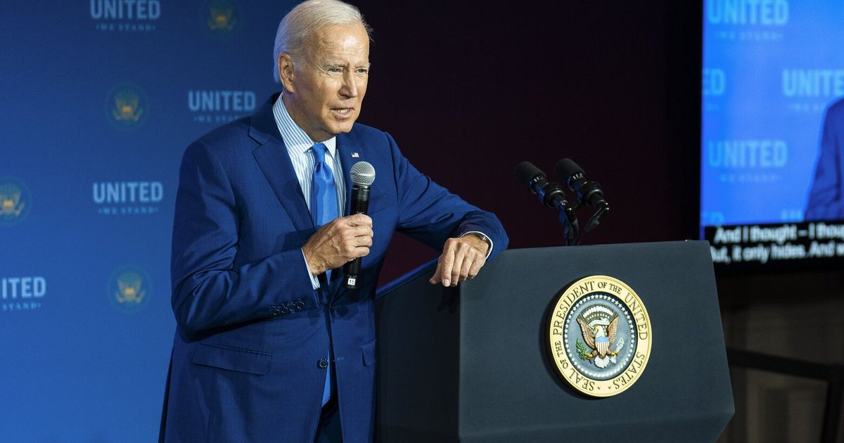 ‘Evil will not win’: Biden denounces white supremacy and takes a swipe ...