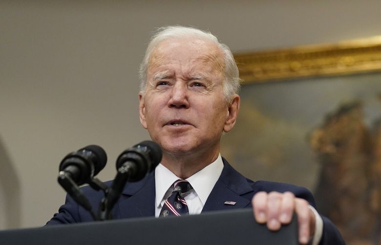 FILE – President Joe Biden speaks in the Roosevelt Room of the White House in Washington. President Joe Biden is confronting no shortage of difficult issues as he travels to New York this week for the annual gathering of world leaders at the U.N. General Assembly. The Russian war in Ukraine is at a critical juncture. European fears that a recession could be just around the corner are heightened. Administration concerns grow by the day that time is running short to revive the Iran nuclear deal and over China’s saber-rattling on Taiwan. (AP Photo/Patrick Semansky, File) WX310 WX310