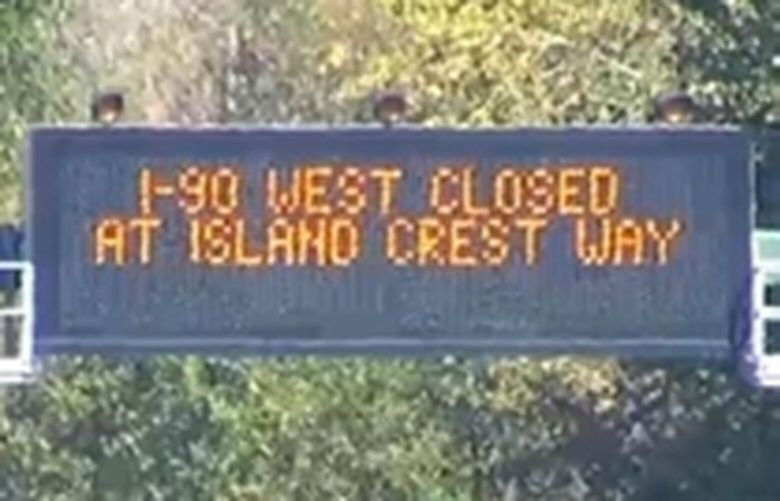 WSDOT closed the remaining lane of I90 WB after the single lane created confusion and traffic backups Saturday September 24, 2022.