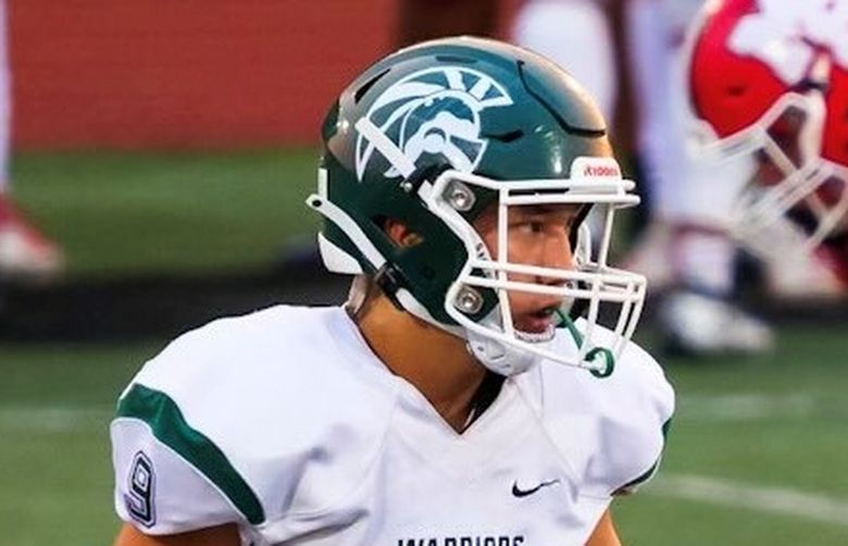 Edmonds-Woodway linebacker Moses Joseph Martin is raising money for veterans through every tackle he makes this season. (Aaron Benson / )