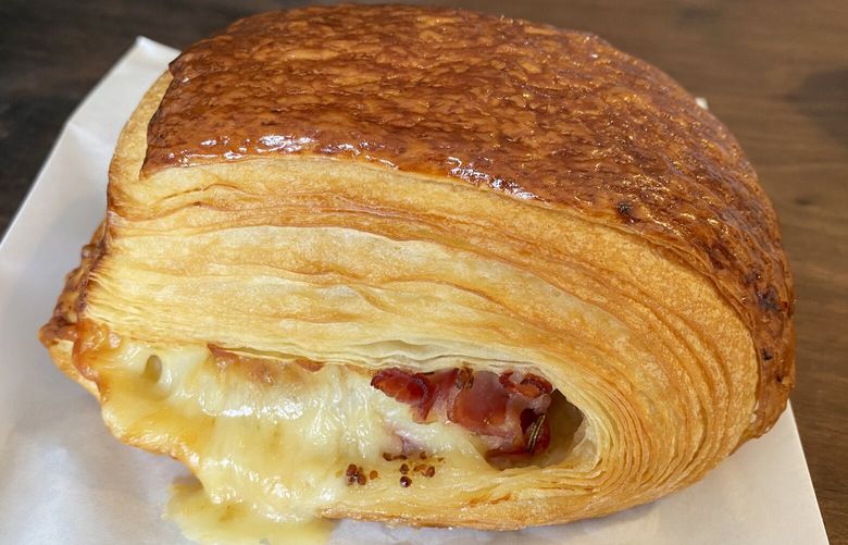 At Bremerton’s Saboteur Bakery, the ham and cheese croissant, made with the best possible French butter and GruyÃ(R)re manteca AOP, promises to be the pinnacle of its savory form.