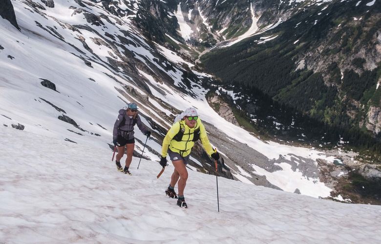 Kaytlyn Gerbin trekked more than 120 miles in the North Cascades in about a week, connecting established high routes through the mountains to journey from Silver Lake near the Canadian border to Stehekin, Chelan County.
