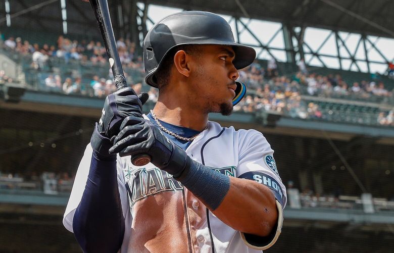 T-Mobile Park – Seattle Mariners vs. Oakland Athletics – 070222

Seattle Mariners center fielder Julio Rodriguez readies himself as he comes up to bat during the third inning Saturday, July 2, 2022 in Seattle, Wash. 220848