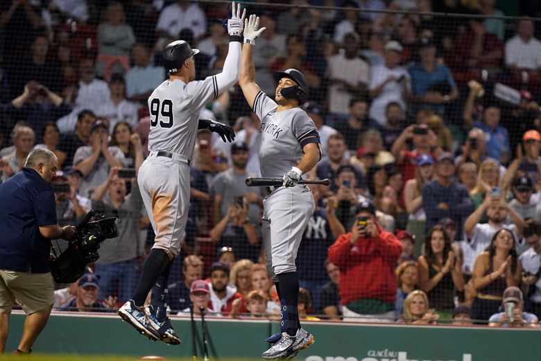 Yankees' Judge hits 2 homers, reaches 57 in 142 games