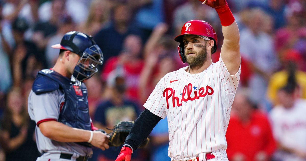 Nationals fall to Phillies, 5-3, despite Bryce Harper's mammoth homer -  Washington Times