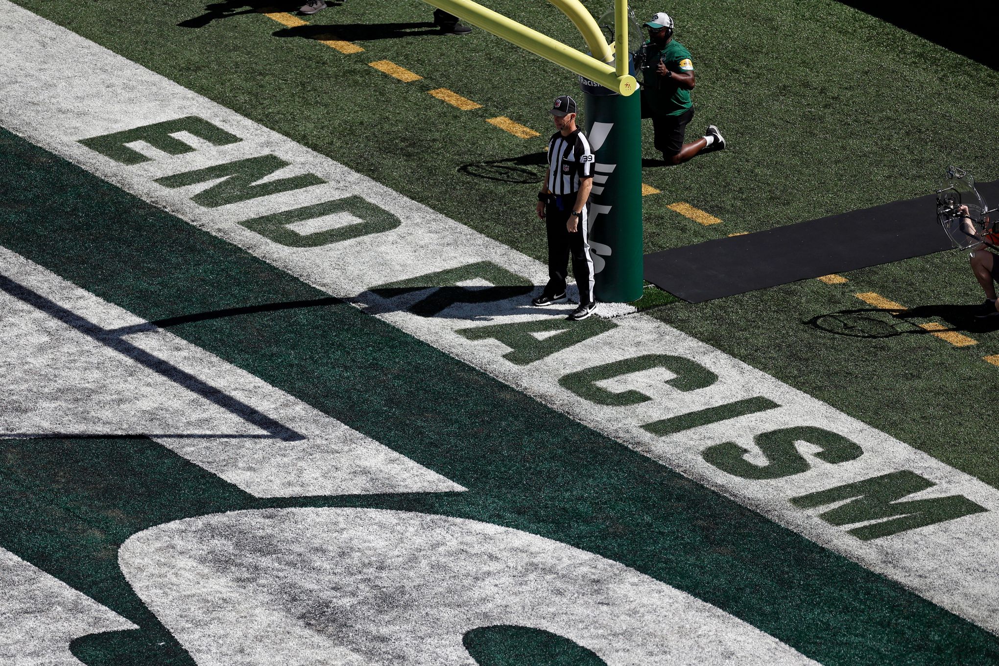 NFL brings back social justice helmet decals, end zone stencils as