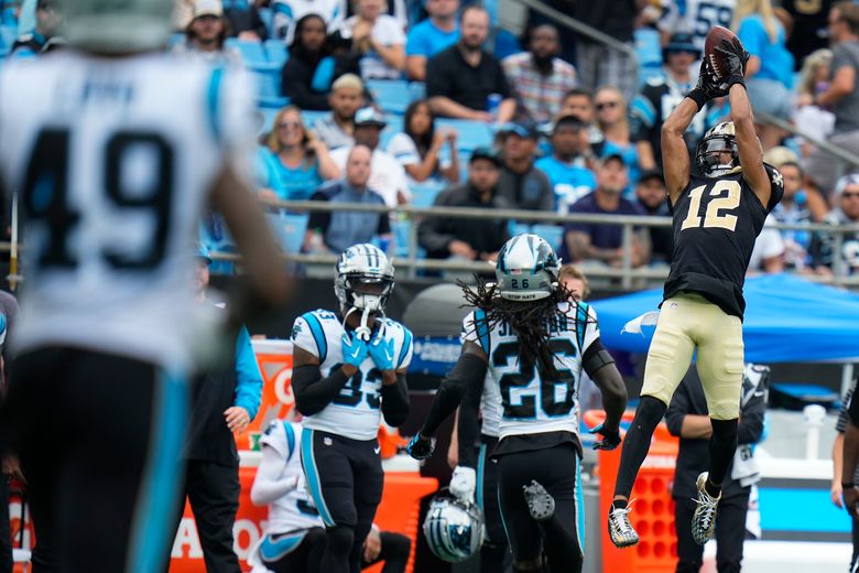 Callaway catches Hail Mary touchdown pass in Saints win