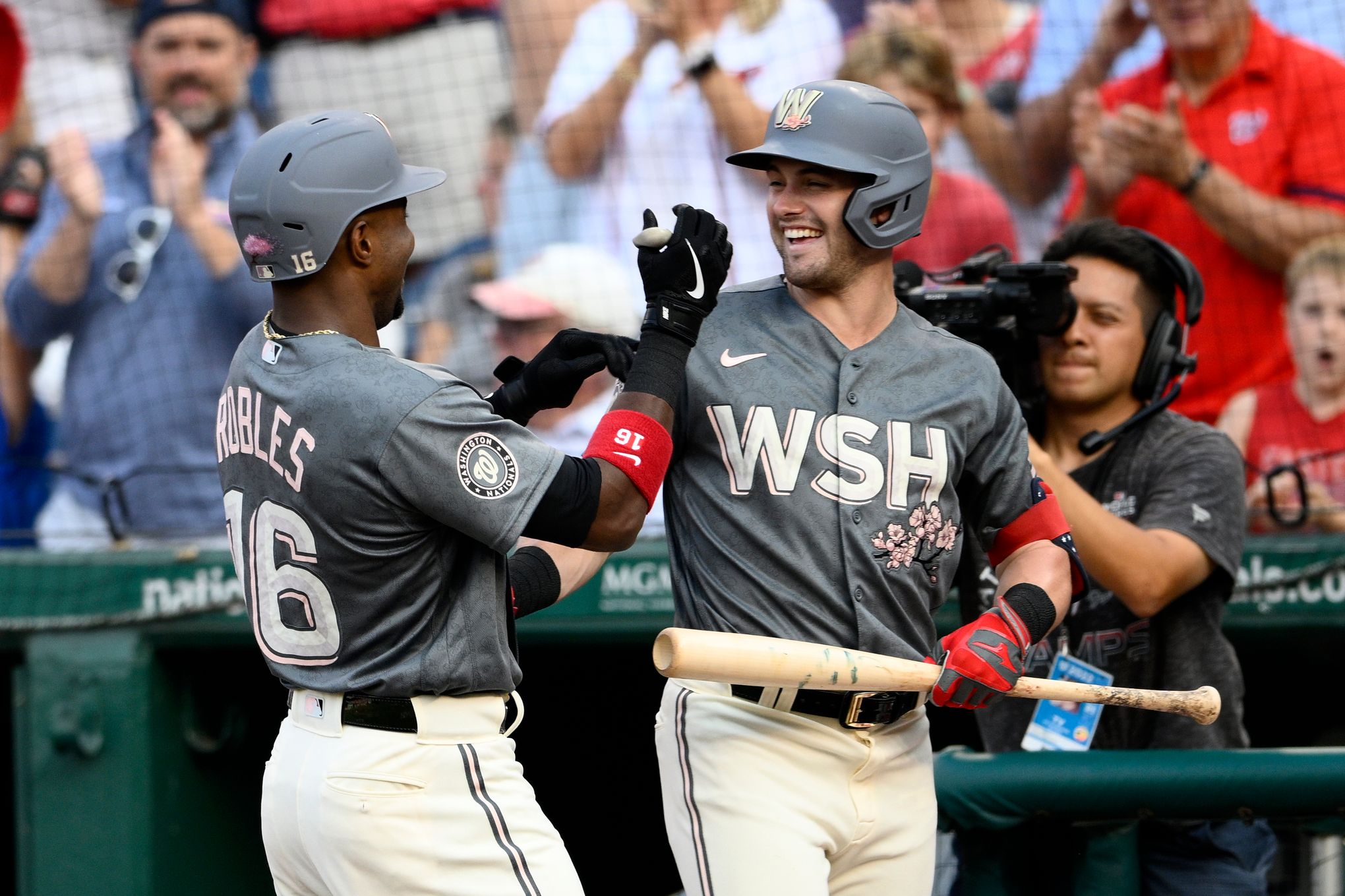 Nationals manager Dave Martinez reacts to MacKenzie Gore-Victor