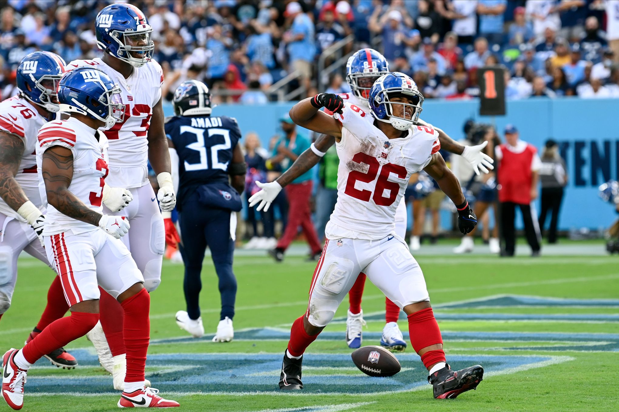 Giants' Barkley, Bills' Diggs among best bets to score