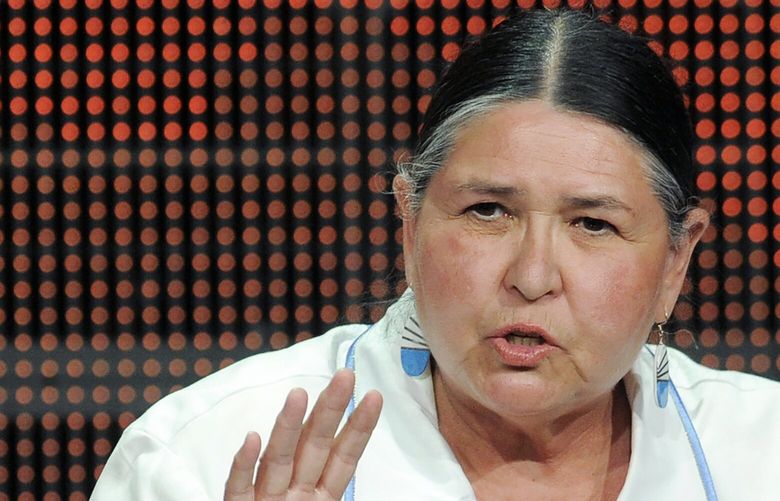 FILE – Activist and actress Sacheen Littlefeather takes part in a panel discussion on the PBS special “Reel Injun” at the PBS Television Critics Association summer press tour in Beverly Hills, Calif., Thursday, Aug. 5, 2010. Sacheen Littlefeather, the Native American activist who declined Marlon Brandoâ€™s 1973 Academy Award for â€œThe Godfatherâ€ on his behalf in an indelible protest of how Native Americans had been portrayed on screen, died Sunday, Oct. 2, 2022, at her home in Marin County, Calif. She was 75. (AP Photo/Chris Pizzello, FIle) NY152 NY152