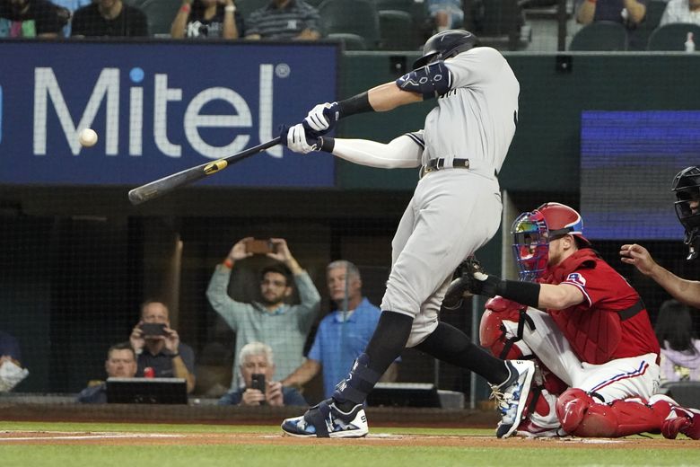 Aaron Judge hits a home run for the RailRiders 