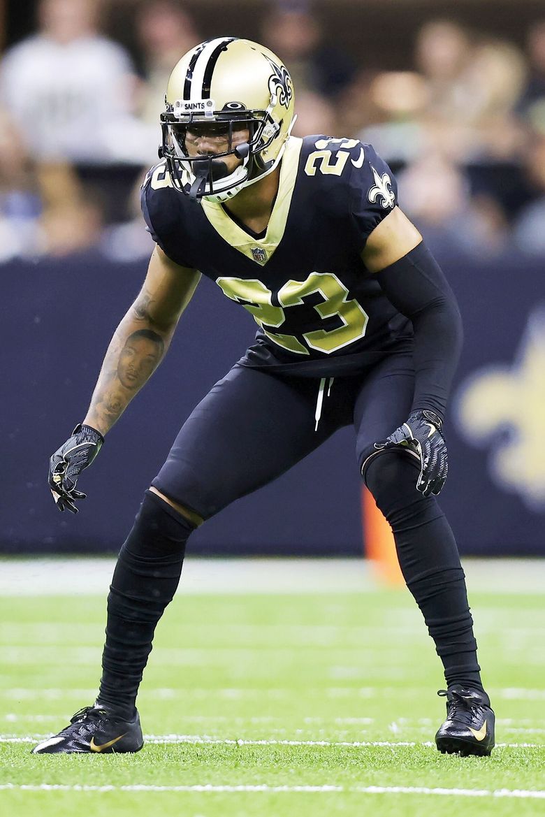 New Orleans Saints cornerback Marshon Lattimore's pick six vs