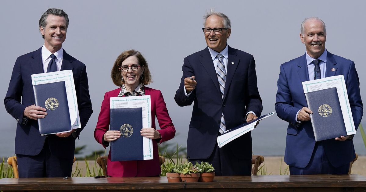 WA, West Coast leaders renew pledge to fight climate change - The Seattle Times