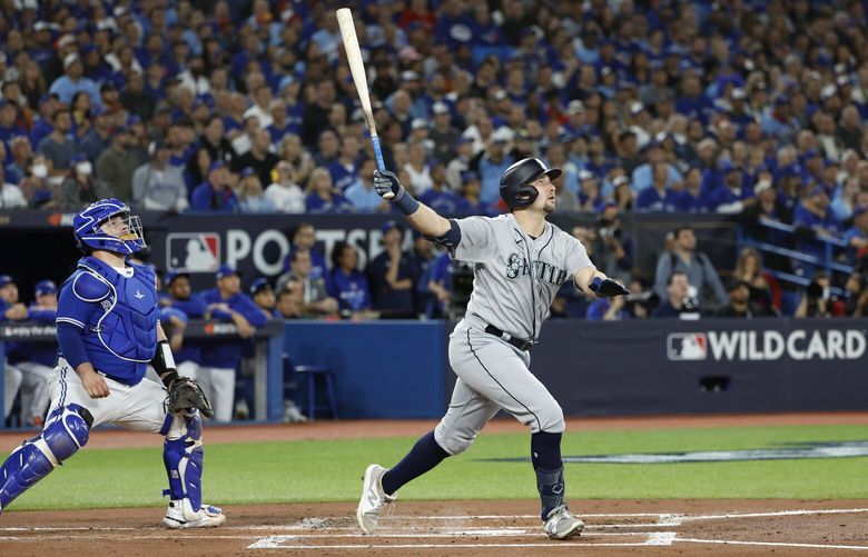 The Seattle Mariners played the Toronto Blue Jays in the American League Wild Card Game Friday, Oct. 7, 2022 at Rogers Centre, in Toronto, Ontario, Canada.
 221776