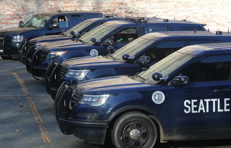 Seattle police stage vehicles in a parking lot across from Occidental Square during the rally for Indigenous peoples rights and respect the before a march through nearby streets.
Counter protest by Trust Jesus group.
Saturday Jan 23, 2021 216217