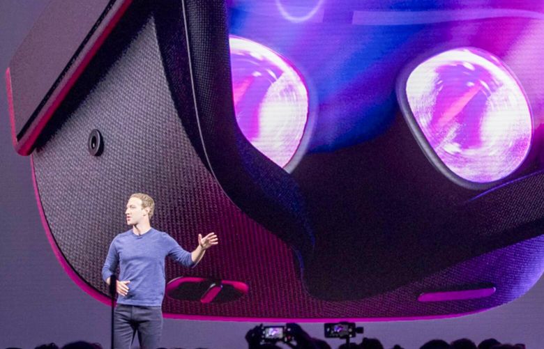 Mark Zuckerberg, chief executive officer and co-founder of Facebook Inc., speaks during the Oculus Connect 5 product launch event in San Jose, California, U.S., on Wednesday, Sept. 26, 2018. Facebook unveiled a wireless virtual-reality headset called Oculus Quest, an attempt to help popularize the developing technology with a more mainstream audience. 775234132