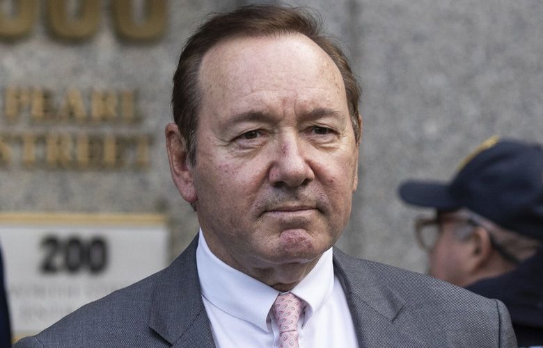 Actor Kevin Spacey leaves court, Monday, Oct. 17, 2022, in New York. Spacey testified that he never made a sexual pass at the actor Anthony Rapp, who has sued, claiming the Academy Award-winning actor tried to take him to bed when he was 14. (AP Photo/Yuki Iwamura) NYYI113 NYYI113