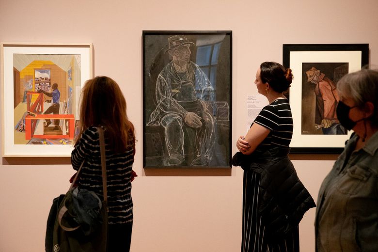Visitors Look On Works Us Artist Editorial Stock Photo - Stock