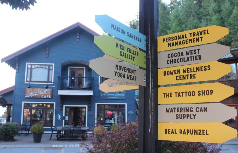The aptly named Artisan Square, one mile uphill from Snug Harbor on Bowen Island, B.C., features a roster of small shops as well as the popular Artisan Eats Café. You can also sleep upstairs at one of four self-service hotel rooms in Artisan Suites.