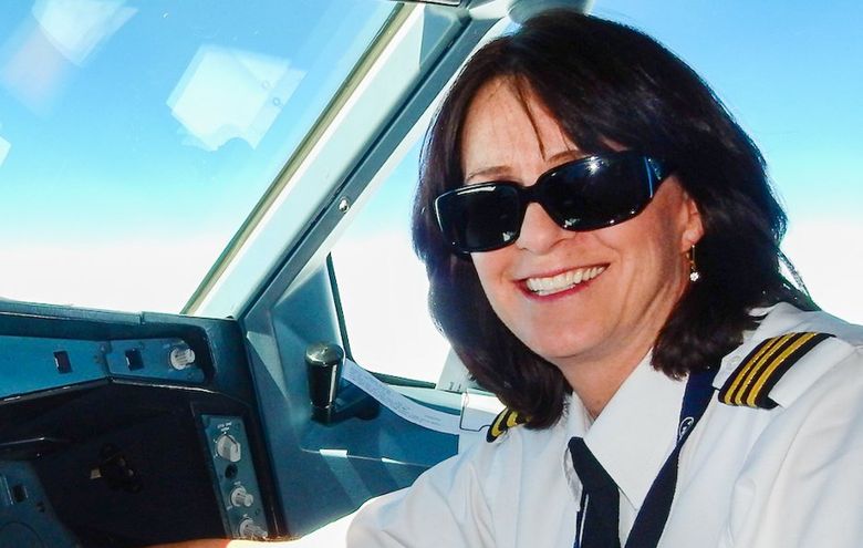 First Officer Karlene Petitt piloting an Airbus A330 for Delta Air Lines in February 2016. A month later, after she raised some safety concerns, management removed her from service, alleging mental health issues. Grounded for almost two years before resuming international flights out of Seattle, she fought a legal battle that resulted Friday in a final settlement and a scathing ruling against Delta.  (Courtesy of Karlene Petitt)