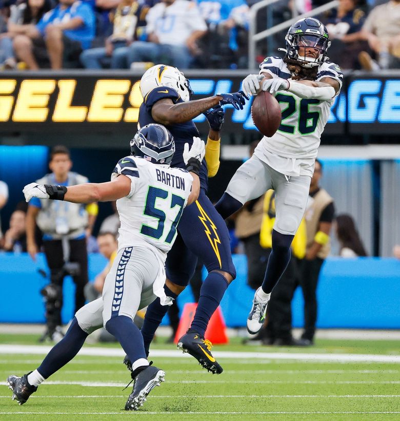 Seattle Seahawks safety Ryan Neal (26) gets set during an NFL