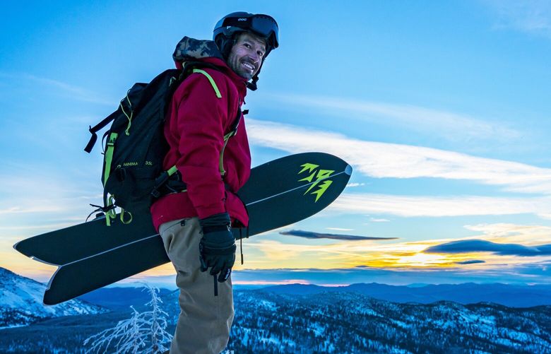 Pro snowboarder Jeremy Jones has gone from flying in helicopters to adopting a human-powered approach to reach backcountry snowboard lines.