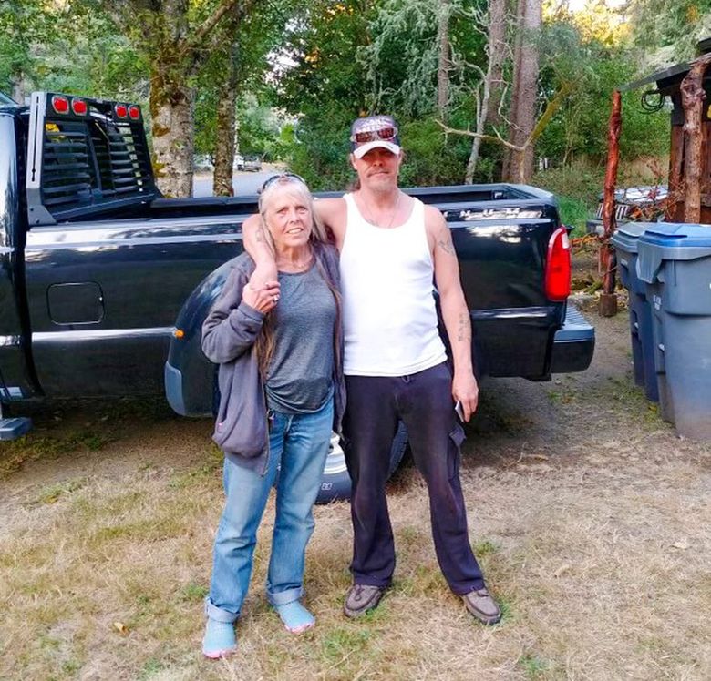 Joshua Marsh, seen with his mother, Lynda, in Ocean Shores in 2020, spent eight months this year in the Grays Harbor County Jail before receiving court-ordered restoration treatment at Western State Hospital. Hundreds of defendants across Washington state remain in a legal limbo, jailed until a psychiatric bed opens up, as wait times balloon in violation of a federal court settlement. (Courtesy of Lynda Marsh)