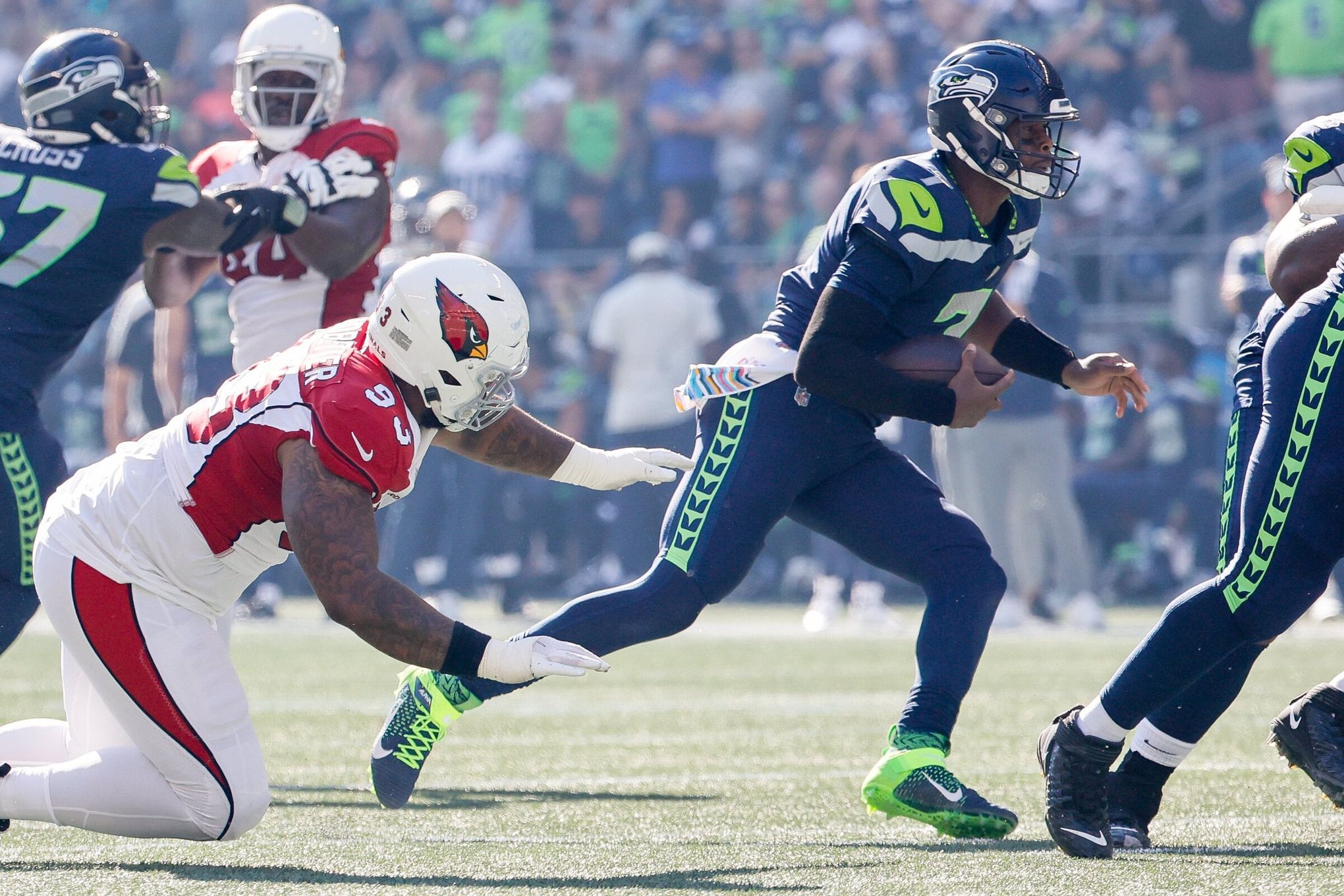 Report Card: Bob Condotta grades the Seahawks' 28-21 victory vs. the 49ers  in Week 4