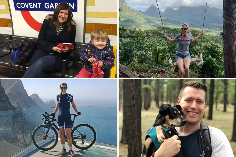 Top left clockwise: Helen Prowse and her son; Pascaline Cure; Devin Miller; Alexandra Lazarin. (Courtesy of Helen Prowse, Pascaline Cure, Devin Miller and Alexandra Lazari)