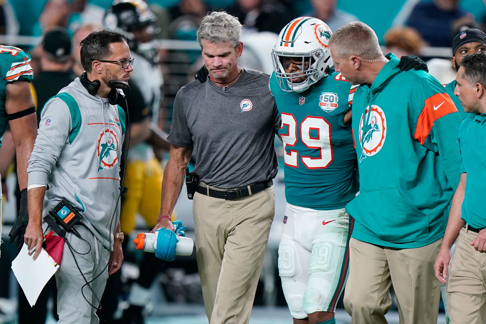 Dolphins' Brandon Jones gearing for return from ACL injury