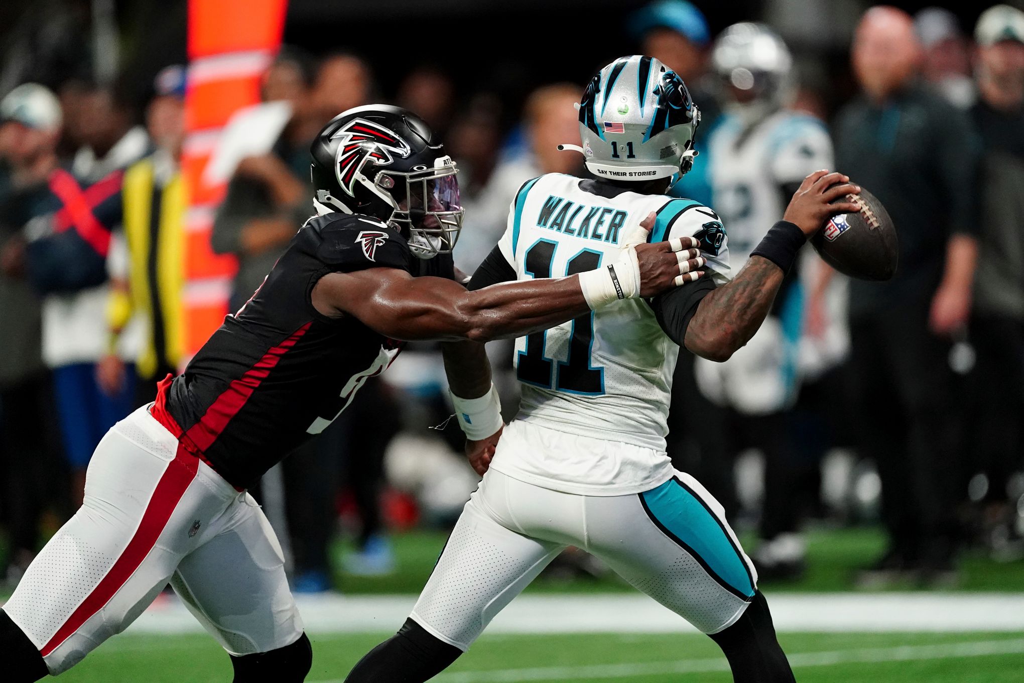 Walker, Panthers look to bounce back vs 1st-place Falcons