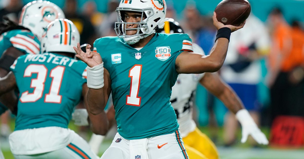 Tua, Dolphins survive scoreless 2nd half to beat Steelers - Seattle Sports