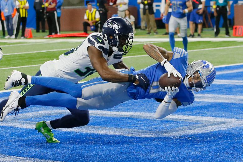 Seattle Seahawks cornerback Coby Bryant (8) against the Los Angeles Rams in  an NFL football game, Sunday, Dec. 4, 2022, in Inglewood, Calif. Seahawks  won 27-23. (AP Photo/Jeff Lewis Stock Photo - Alamy