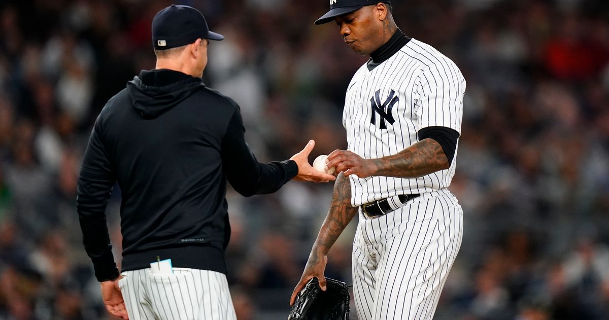 Aroldis Chapman shouldn't see the postseason, but Yankees may not have  options - The Athletic