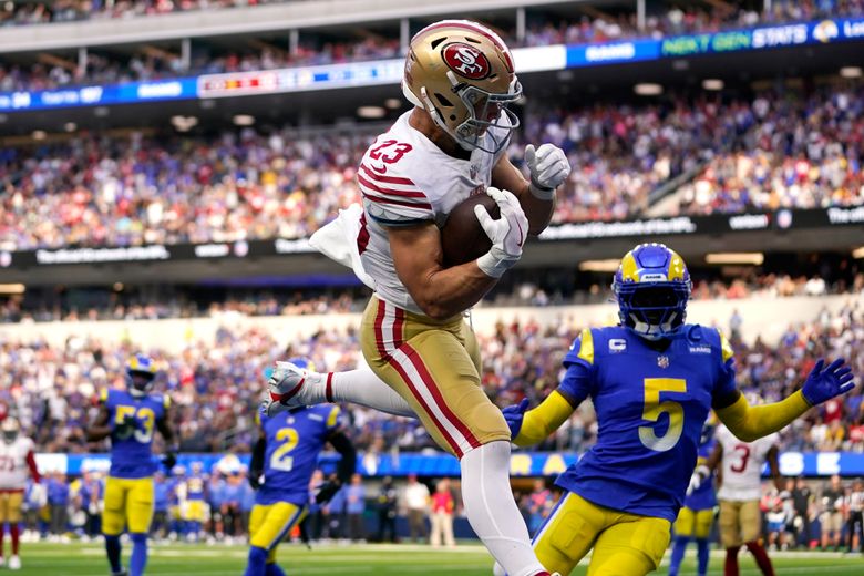 49ers-Rams live blog: Christian McCaffrey scores, Brandon Aiyuk returns