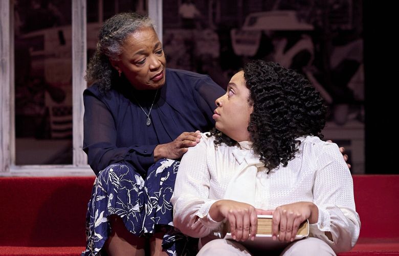 Cathleen Riddley (Odessa) and Maiya Reaves (Margaret) in James Baldwin’s “The Amen Corner,” presented by The Williams Project and LANGSTON.