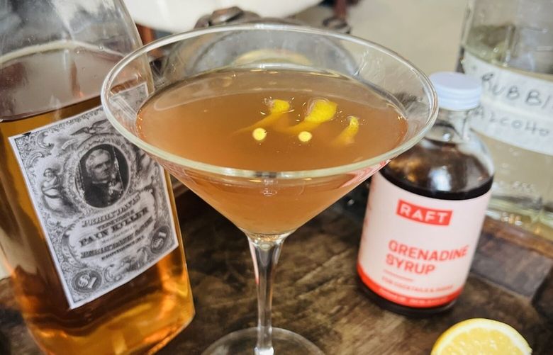The 12-Mile Limit is a cocktail invented back when the idea of a “cocktail” was mixing a bunch of alcohol together. It might have been created to toast the end of Prohibition in the United States, and is named for the distance from shore you needed to travel to drink alcohol legally during Prohibition.
