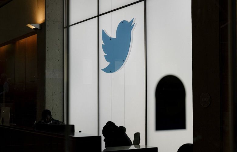 The Twitter headquarters in San Francisco, Oct. 6, 2022. The social media service, which is undergoing changes from its new owner Elon Musk, has descended into a messy swirl of spoof messages and parody accounts. (Jason Henry / The New York Times) 