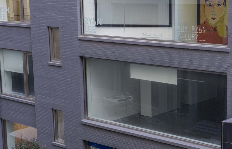Empty space in the Chelsea neighborhood in Manhattan, on Nov. 9, 2022. Hybrid work, layoffs and higher interest rates are leaving lots of office space vacant and hurting the commercial real estate business. (Hiroko Masuike / The New York Times) XNYT3